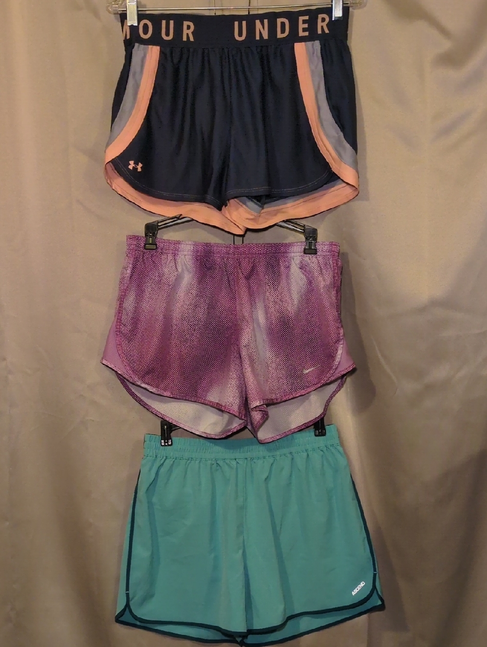 3 Pc Bundle Nike, Under Armour, Ascend Athletic Women's Shorts